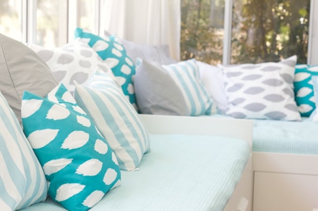 turquoise etsy pillows