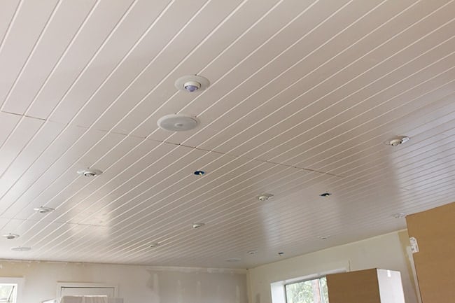 diy tongue and groove plank ceiling