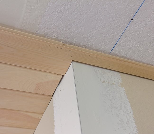 installing tongue and groove around a corner