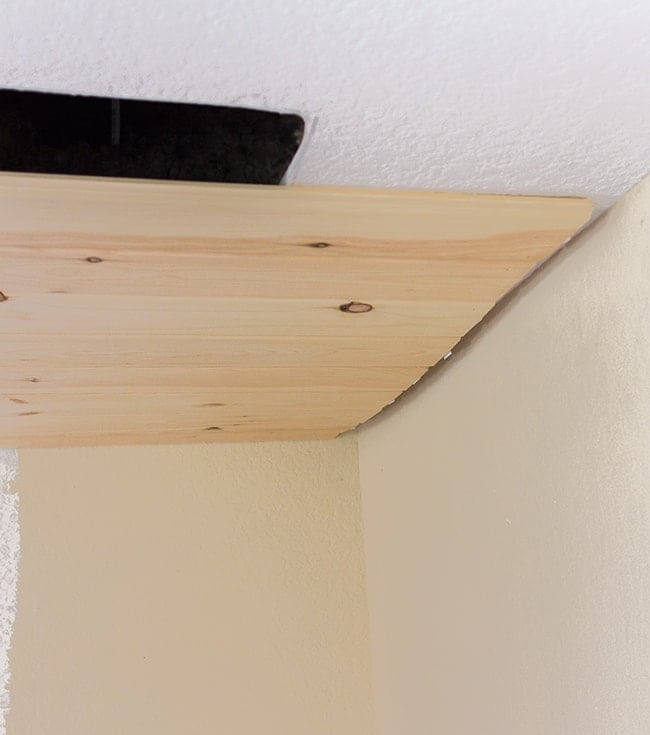 diy tongue and groove ceiling closeup