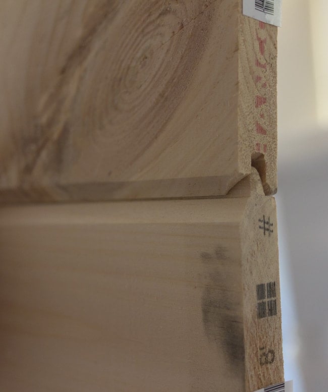 tongue and groove boards closeup
