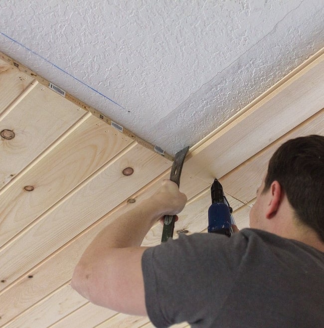 how to install a tongue and groove wood ceiling