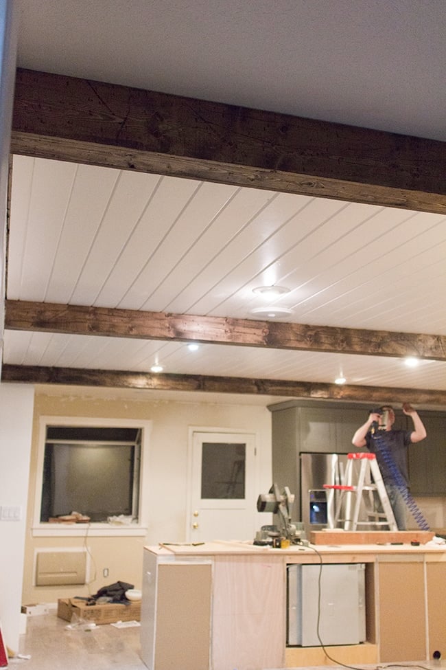 Diy Faux Wood Beam Ceiling Jenna Sue