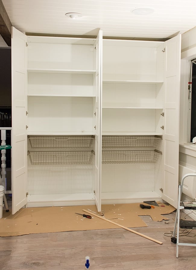 kitchen pantry using ikea pax wardrobes