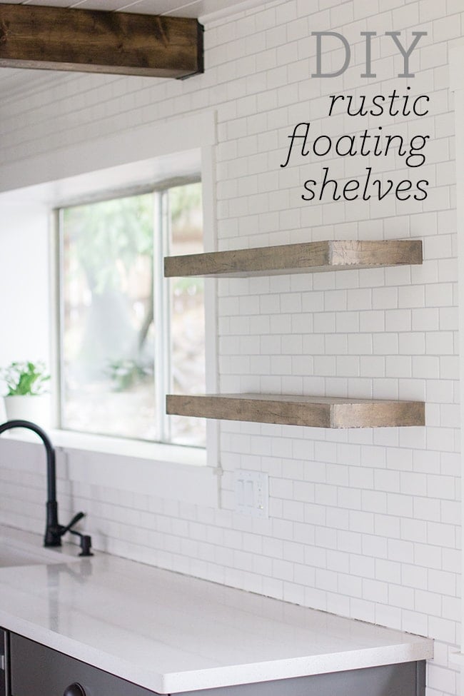 DIY Floating Sink Shelf