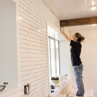 kitchen subway tile install diy