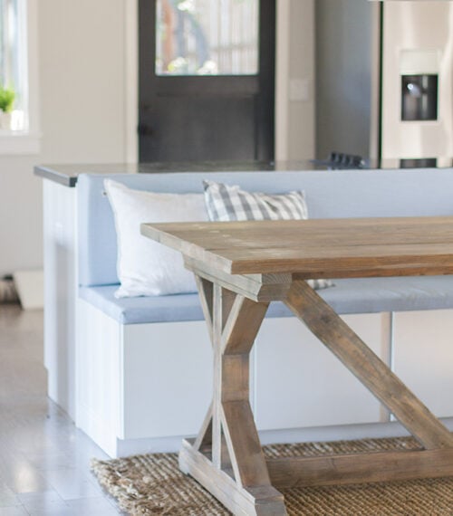 fancy x farmhouse table diy