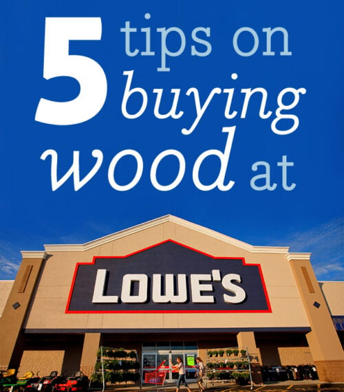 wood buying tips at lowes