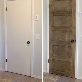 faux salvaged wood door