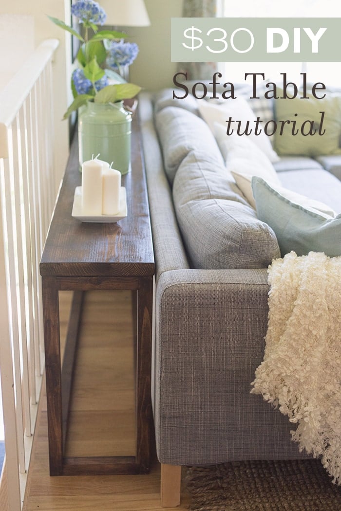30 Diy Sofa Console Table Tutorial, How To Build A Sofa Side Table Out Of Wood