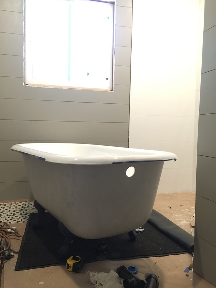 A new tub turned vintage with lime & chalk paint