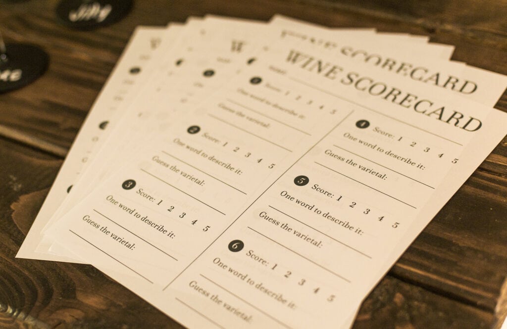 printable wine scorecard sheet