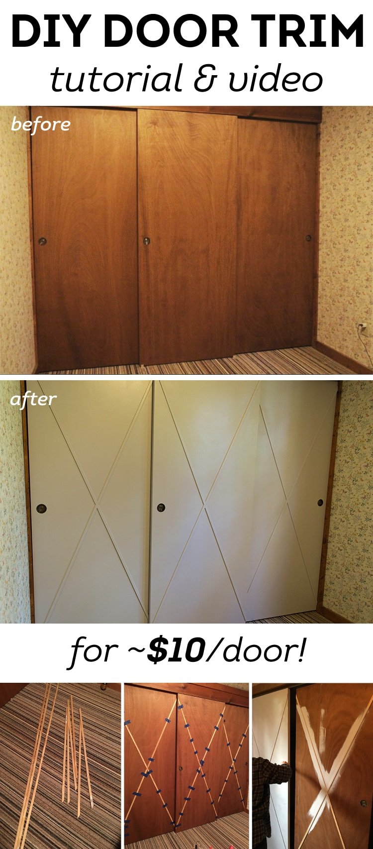 DIY Door trim tutorial & video