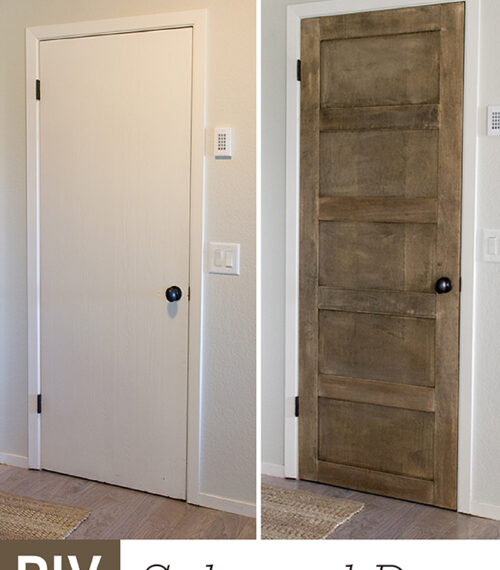Plain to salvage wood door DIY tutorial