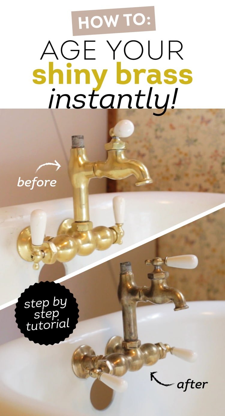 How to age shiny brass instantly! - Jenna Sue Design