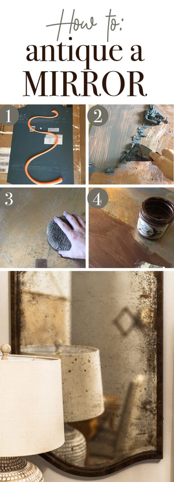 How to Antique a Mirror Tutorial Jenna Sue Design
