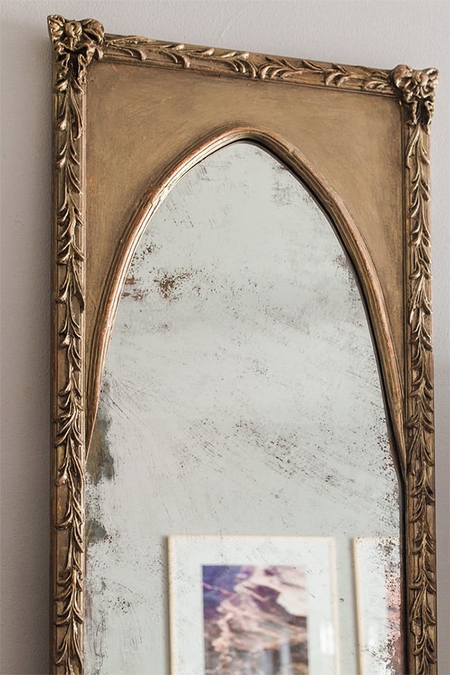 diy aged mirror