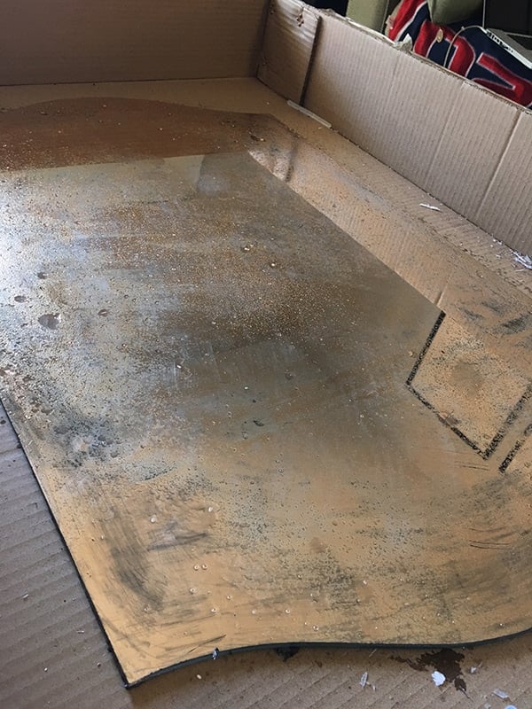 antiquing a mirror process