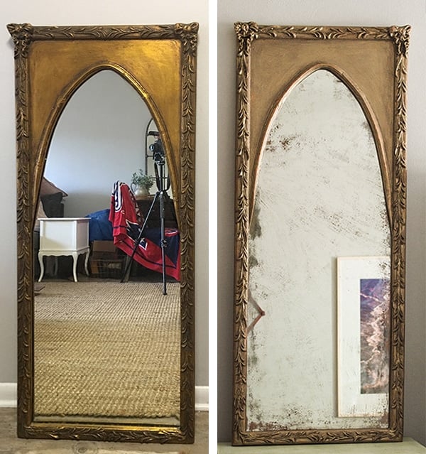 How to: make an antiqued mirror using plexiglass + spray paint 