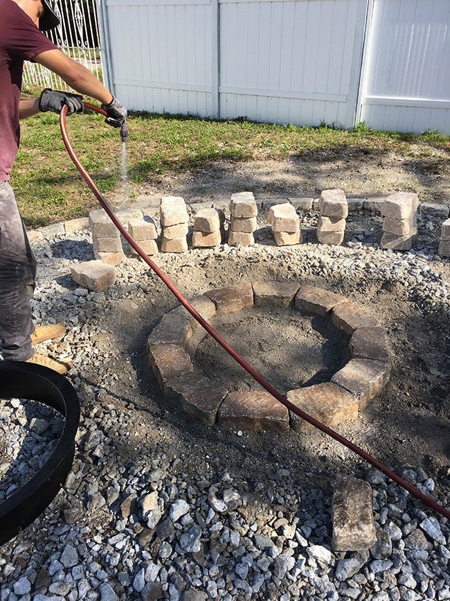 fire pit installation