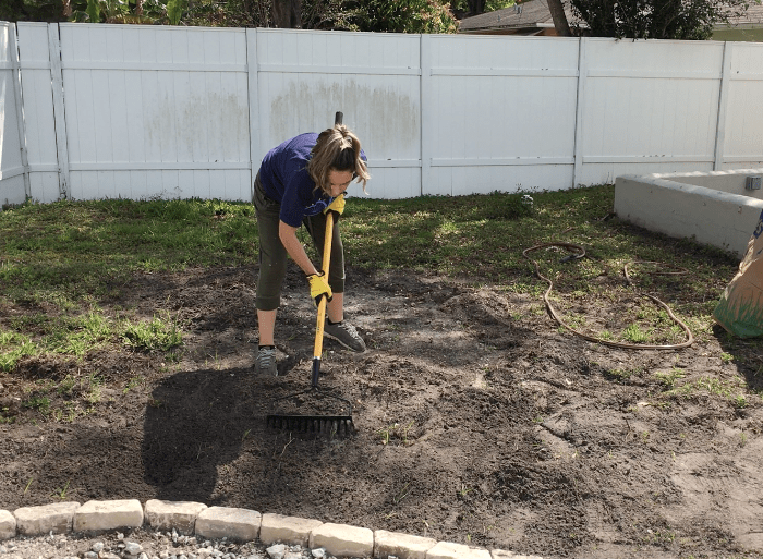 digging a backyard fire pit