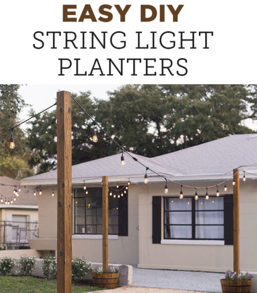 easy diy string light planters