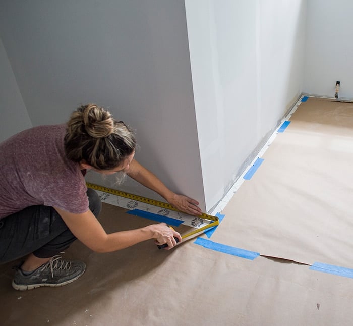 measure baseboards for board and batten