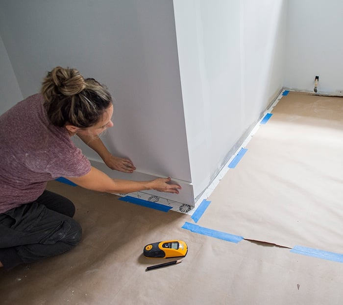 installing 1x6 baseboards for board and batten