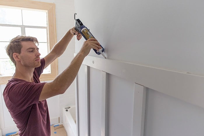 installing a top ledge for board and batten