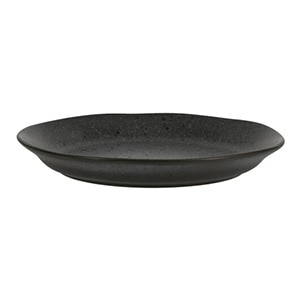 Black stoneware plate