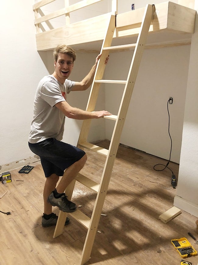 Diy Loft Bed Jenna Sue Design, How To Build Storage Stairs For Loft Bed