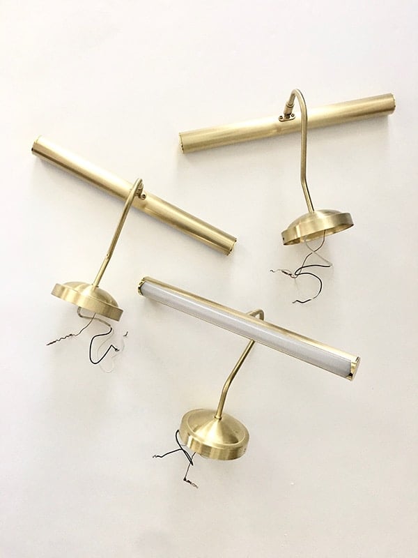 brass picture light sconces