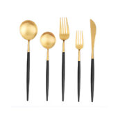 Black gold flatware