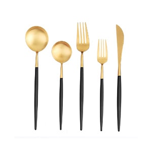 Black gold flatware