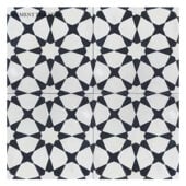 black white patterned tile