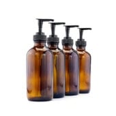 amber soap bottles