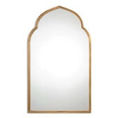 arched gold mirror