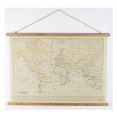 Hanging canvas world Map