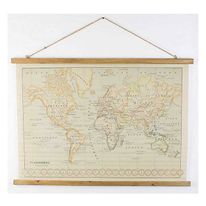 Hanging canvas world Map