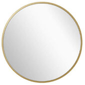 round gold mirror