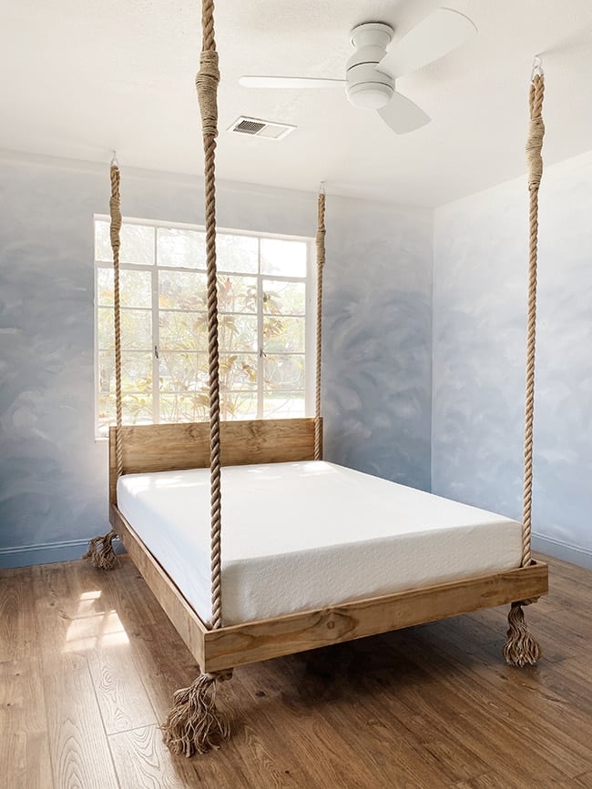 Diy Hanging Bed Jenna Sue Design, How To Make A Bed Hanging From The Ceiling