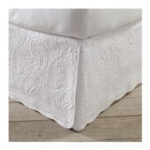 white Quilted Bed skirt