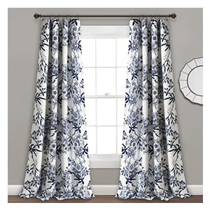 navy Toile Curtains