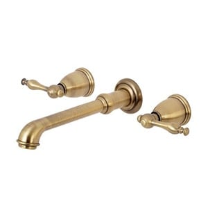 Gold wall mounted faucet
