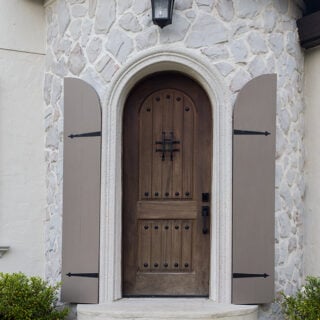 arched front door shutters