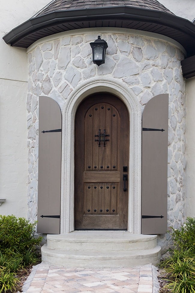 arched front door shutters