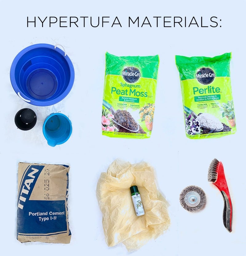 hypertufa planter materials