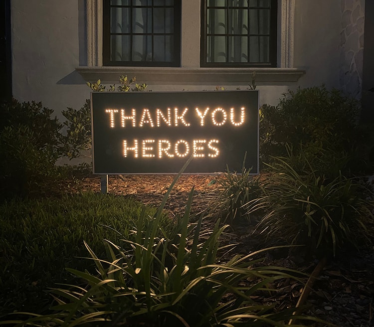 thank you heroes diy sign