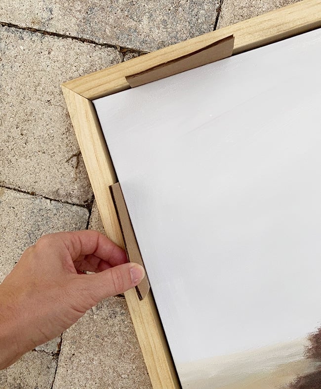 Stain An Unfinished Natural Wood Frame - DIY Art Frames 