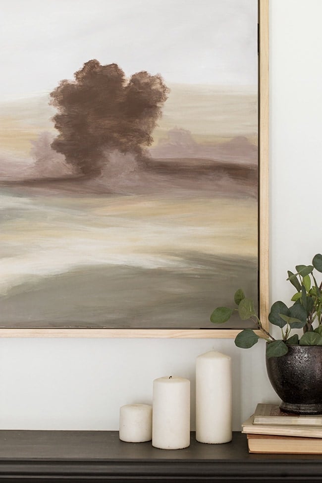 Canvas Floating Frame, Picture Wall Art Painting Frame for 18x24 Inch Finished Canvas Painting 1-1/4 Depth, Picture Art Wall Decor, Light Brown: Posters & Prints